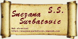 Snežana Šurbatović vizit kartica